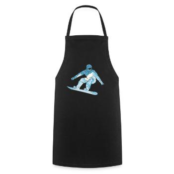 Snowboarding Snowboard Vintage - Kochschürze - Schwarz - Vorne - AI Model Male 185 dark (185cm)