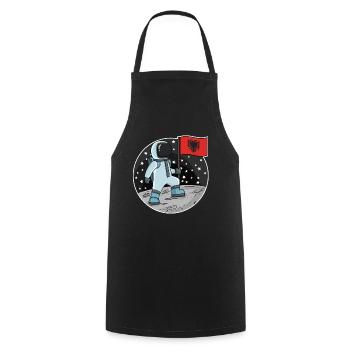Astronaut with flag Albania - Cooking Apron - black - Front - AI Model Male 185 dark (185cm)