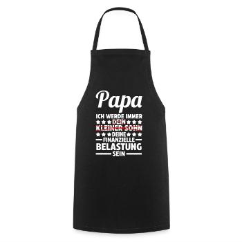 Papa Vater Sohn - Kochschürze - Schwarz - Vorne - AI Model Male 185 dark (185cm)