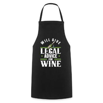 Lawyer Lawyer Law Justice Gift - Cooking Apron - black - Front - AI Model Male 185 dark (185cm)
