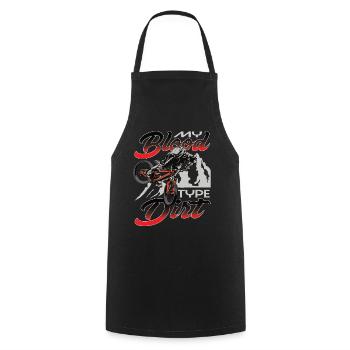 VTT de descente C’est mon groupe sanguin - Tablier de cuisine - noir - Devant - AI Model Male 185 dark (185cm)