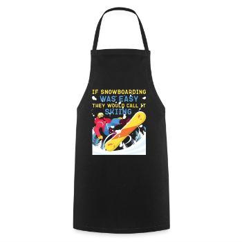Snowboarding Snowboard If - Cooking Apron - black - Front - AI Model Male 185 dark (185cm)