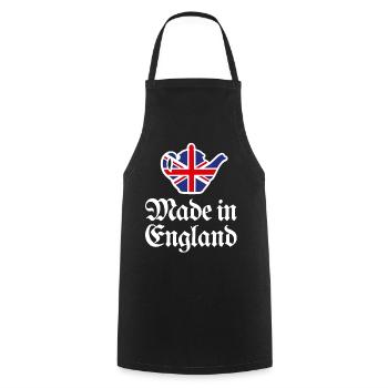 Union Jack Flagge Made in England Britisch UK Teekanne - Kochschürze - Schwarz - Vorne - AI Model Male 185 dark (185cm)