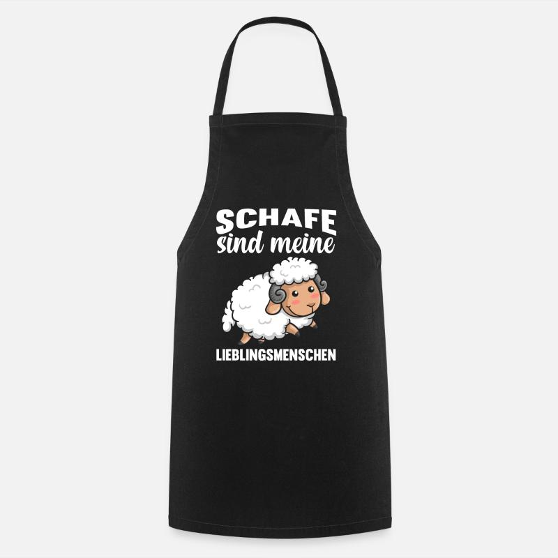 Schaf Hirte Schäfer Bauer Landwirt Bauernhof Schaf - Kochschürze - Schwarz