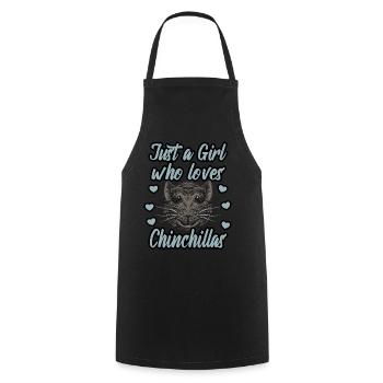 Juste une fille qui aime les chinchillas - Tablier de cuisine - noir - Devant - AI Model Male 185 dark (185cm)