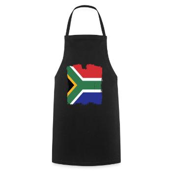 Drapeau de l’Afrique du Sud - Tablier de cuisine - noir - Devant - AI Model Male 185 dark (185cm)