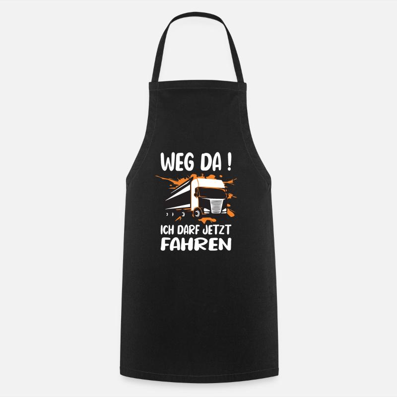LKW Führerschein Bestanden Weg Da! Geschenk - Kochschürze - Schwarz