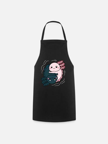 Axolotl Yinyang - Cooking Apron - black