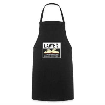 Lawyer In Progress Law School - Cooking Apron - black - Front - AI Model Male 185 dark (185cm)
