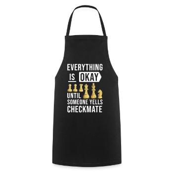 Chess - Cooking Apron - black - Front - AI Model Male 185 dark (185cm)