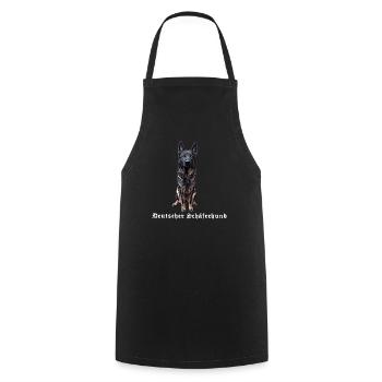 German Shepherd Dog Motif Dog Lovers - Cooking Apron - black - Front - AI Model Male 185 dark (185cm)