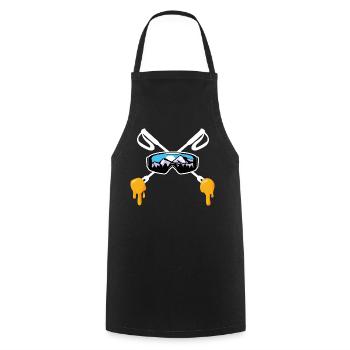 Ski- und Savoyer Fondue Mountain Skier Geschenk - Kochschürze - Schwarz - Vorne - AI Model Male 185 dark (185cm)