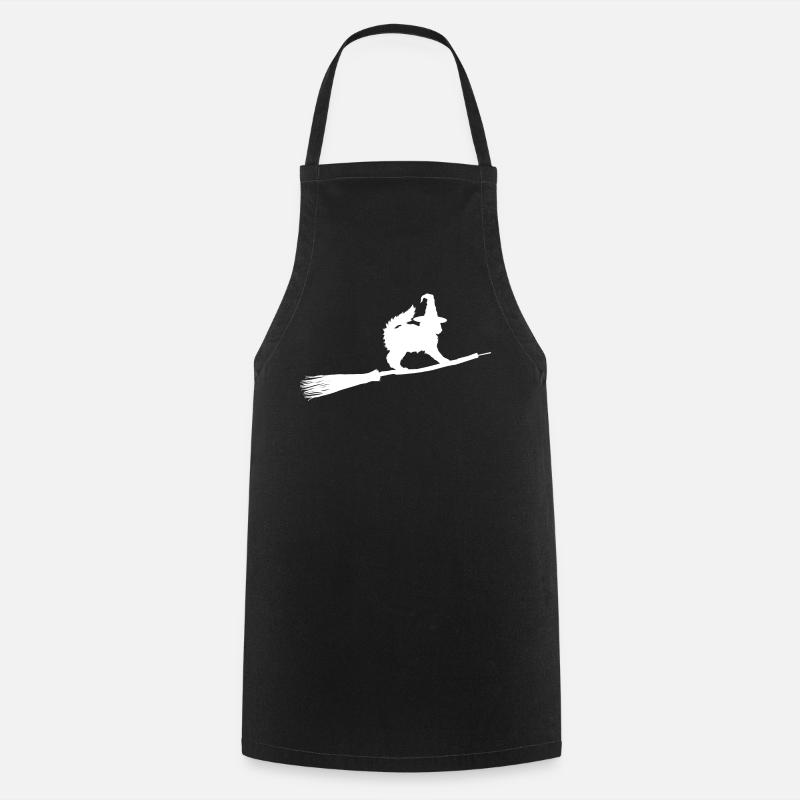 Katzen Hexe - Kochschürze - Schwarz