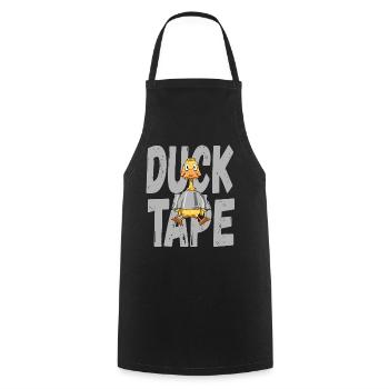Duck Tape for Men and Women - Cooking Apron - black - Front - AI Model Male 185 dark (185cm)