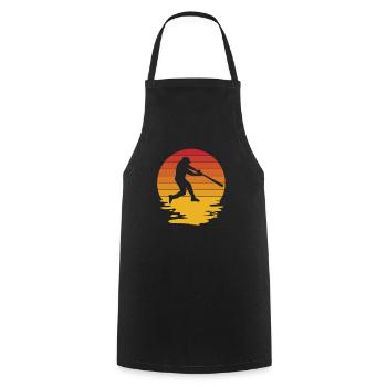 Baseball Baseball Bat Baseball Player Pitcher - Cooking Apron - black - Front - AI Model Male 185 dark (185cm)