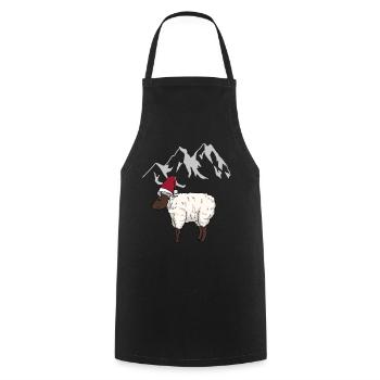 Austria, Alps, Mountains, Mountains, Mutton, Sheep, Alm - Cooking Apron - black - Front - AI Model Male 185 dark (185cm)