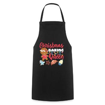 Bake Baking Christmas Gingerbread - Cooking Apron - black - Front - AI Model Male 185 dark (185cm)