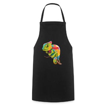 Chameleon iguanas breeding reptiles - Cooking Apron - black - Front - AI Model Male 185 dark (185cm)