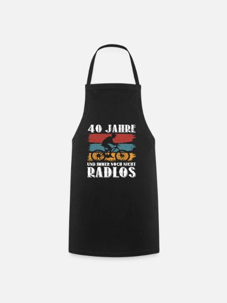 40 Geburtstag Fahrrad Bike Fahrradfahrer 40 Jahre - Kochschürze - Schwarz
