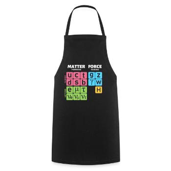 Standard Model of Particle Physics with Higgs Boson - Cooking Apron - black - Front - AI Model Male 185 dark (185cm)