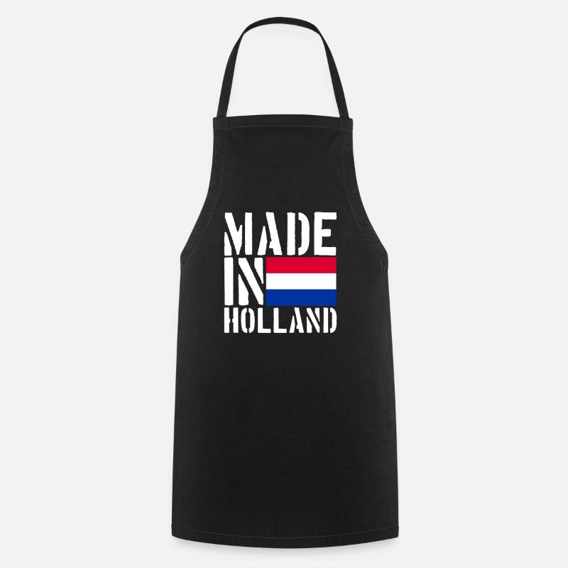 Holland Holländer Lustiger Spruch - Kochschürze - Schwarz
