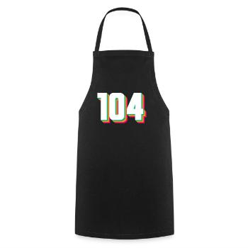 104 - Cooking Apron - black - Front - AI Model Male 185 dark (185cm)