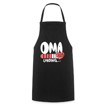 Oma 2023 - Werdende Oma 2023 - Kochschürze - Schwarz - Vorne - AI Model Male 185 dark (185cm)
