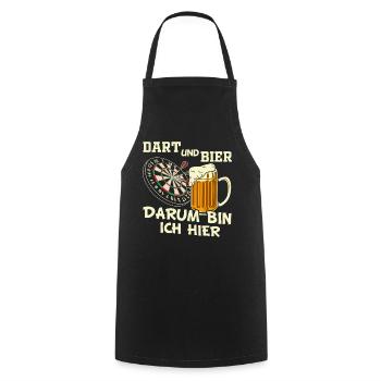 Dart Dartboard Dartpfeil Dartspieler Geschenk - Kochschürze - Schwarz - Vorne - AI Model Male 185 dark (185cm)