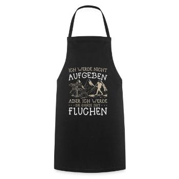 Buen Camino Alpenüberquerung Oberstdorf Meran E5 - Kochschürze - Schwarz - Vorne - AI Model Male 185 dark (185cm)