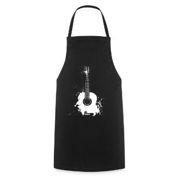 Guitariste Guitariste Guitariste Guitare Vintage - Tablier de cuisine - noir - Devant - AI Model Male 185 dark (185cm)