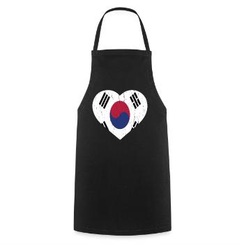 SOUTH KOREA - Cooking Apron - black - Front - AI Model Male 185 dark (185cm)
