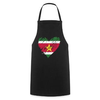 Suriname - Cooking Apron - black - Front - AI Model Male 185 dark (185cm)