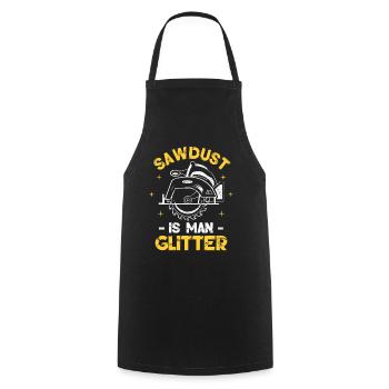 La sciure de bois est l’homme glitter - Tablier de cuisine - noir - Devant - AI Model Male 185 dark (185cm)