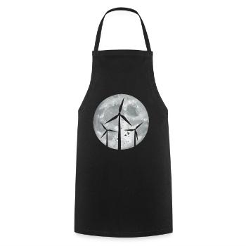 Wind turbine - Cooking Apron - black - Front - AI Model Male 185 dark (185cm)