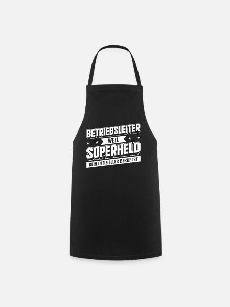 Beruf & Arbeit | Betriebsleiter Superheld - Kochschürze - Schwarz