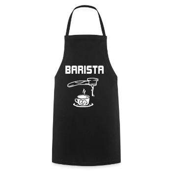 Barista - Kochschürze - Schwarz - Vorne - AI Model Male 185 dark (185cm)