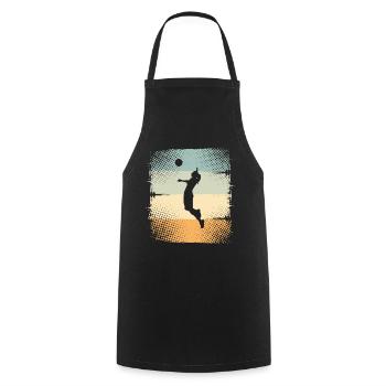 Volley-ball - Tablier de cuisine - noir - Devant - AI Model Male 185 dark (185cm)
