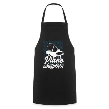 Piano Teacher Pianist Music Notes - Cooking Apron - black - Front - AI Model Male 185 dark (185cm)