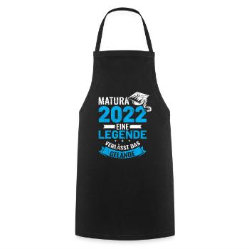 Witzige Matura 2022 Geschenkidee - Kochschürze - Schwarz - Vorne - AI Model Male 185 dark (185cm)