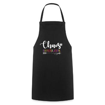 Chaos Coordinator Funny Manager Pre-school Teacher - Cooking Apron - black - Front - AI Model Male 185 dark (185cm)