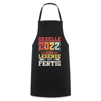 Geselle 2022 Retro Geschenk - Kochschürze - Schwarz - Vorne - AI Model Male 185 dark (185cm)