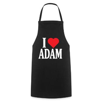 T-shirt J’aime Adam J’aime Adam t-shirt - Tablier de cuisine - noir - Devant - AI Model Male 185 dark (185cm)