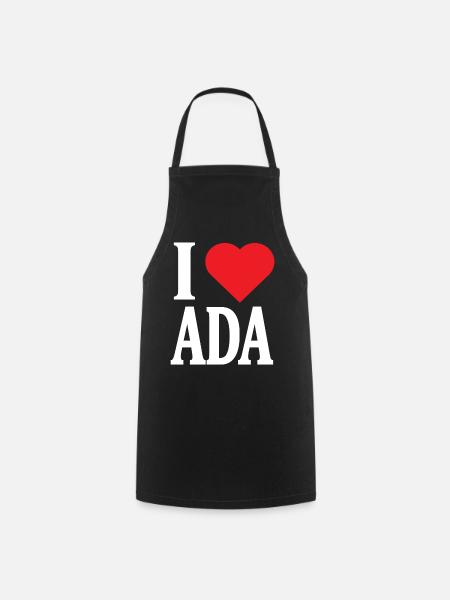 T-shirt I love Ada gift idea t-shirt - Cooking Apron - black