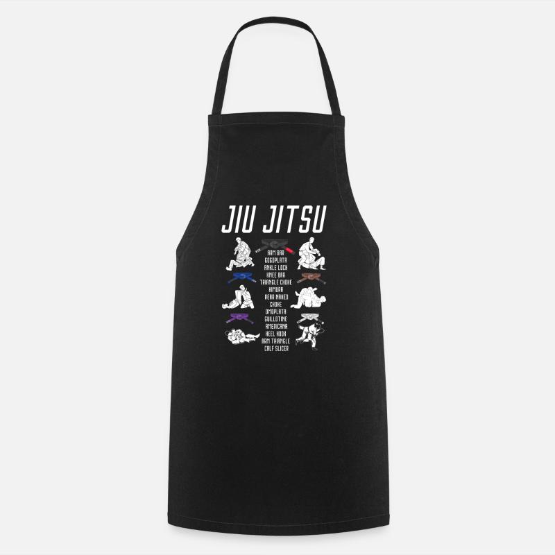 La ceinture de Jiu Jitsu lance le Jiu Jitsu - Tablier de cuisine - noir