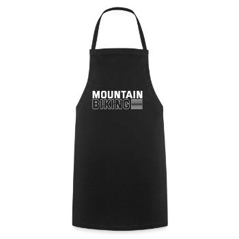 Mountain bike mountain biking - Cooking Apron - black - Front - AI Model Male 185 dark (185cm)