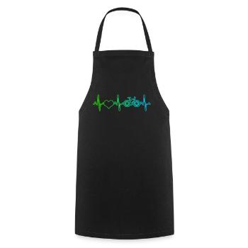Bicycle Heartbeat - Cooking Apron - black - Front - AI Model Male 185 dark (185cm)