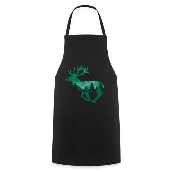 Changement climatique Protection de l’environnement Hirsch Durable - Tablier de cuisine - noir - Devant - AI Model Male 185 dark (185cm)
