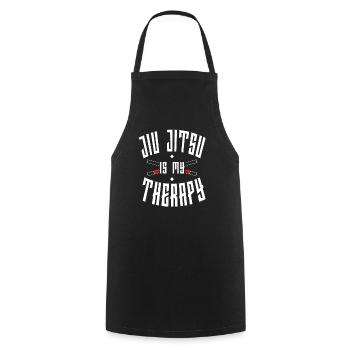Jiu Jitsu Jiu Jitsu Is My Therapy - Cooking Apron - black - Front - AI Model Male 185 dark (185cm)