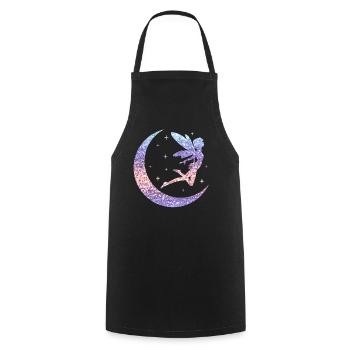 Glitter Fairy Elf Fairy Tale Ladies Girl Gift - Cooking Apron - black - Front - AI Model Male 185 dark (185cm)