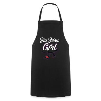 Jiu Jitsu Girl Jiu Jitsu Girl - Cooking Apron - black - Front - AI Model Male 185 dark (185cm)